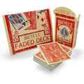 Faded Rider Back Red Bicycle Deck