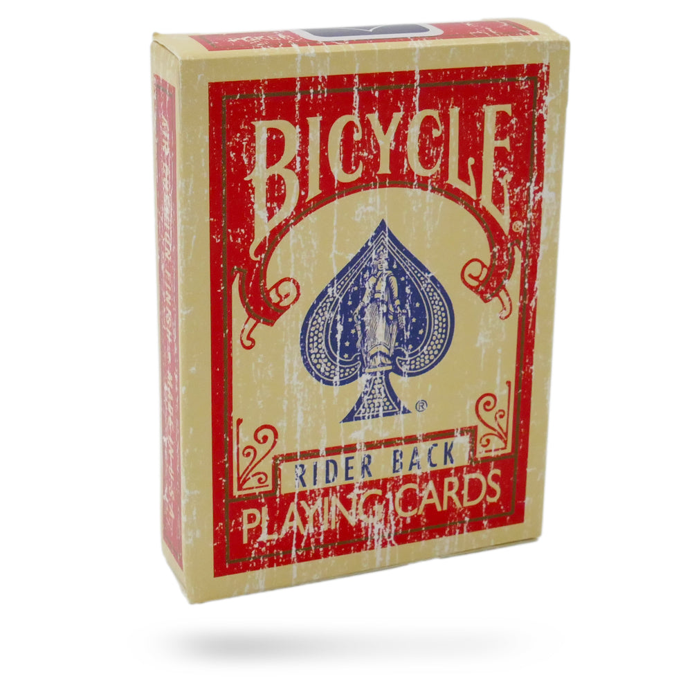 Faded Rider Back Red Bicycle Deck