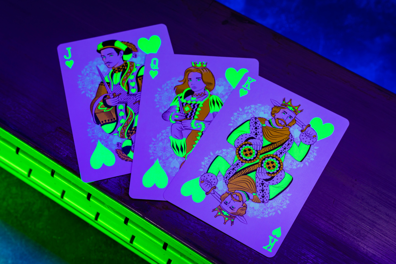 Bicycle Neon Rider Back Green-Glo Deck Playing Cards