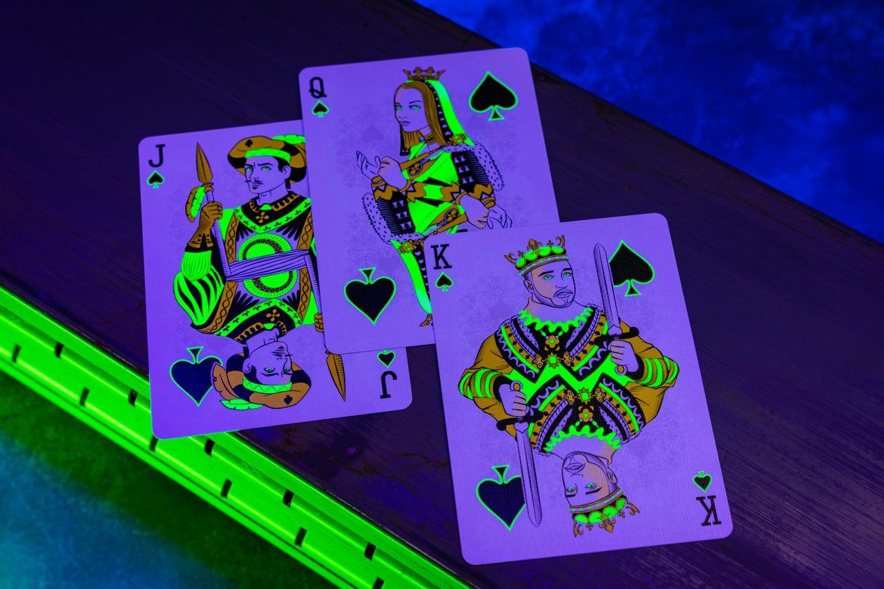 Bicycle Neon Rider Back Green-Glo Deck Playing Cards