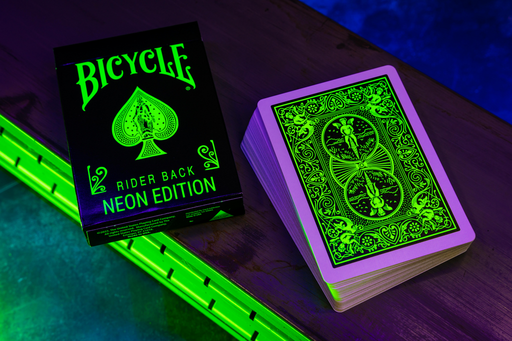 Bicycle Neon Rider Back Green-Glo Deck Playing Cards