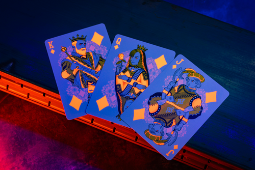 Bicycle Neon Rider Back Solar-Orange Deck Playing Cards