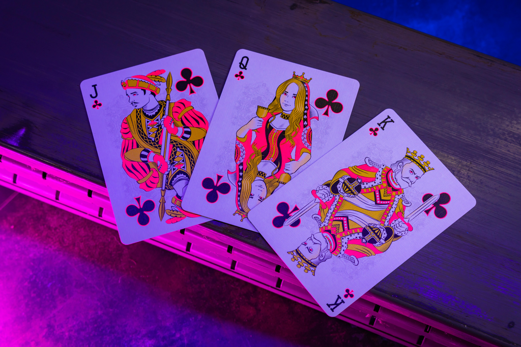 Bicycle Neon Rider Back Star-Fire Pink Deck Playing Cards