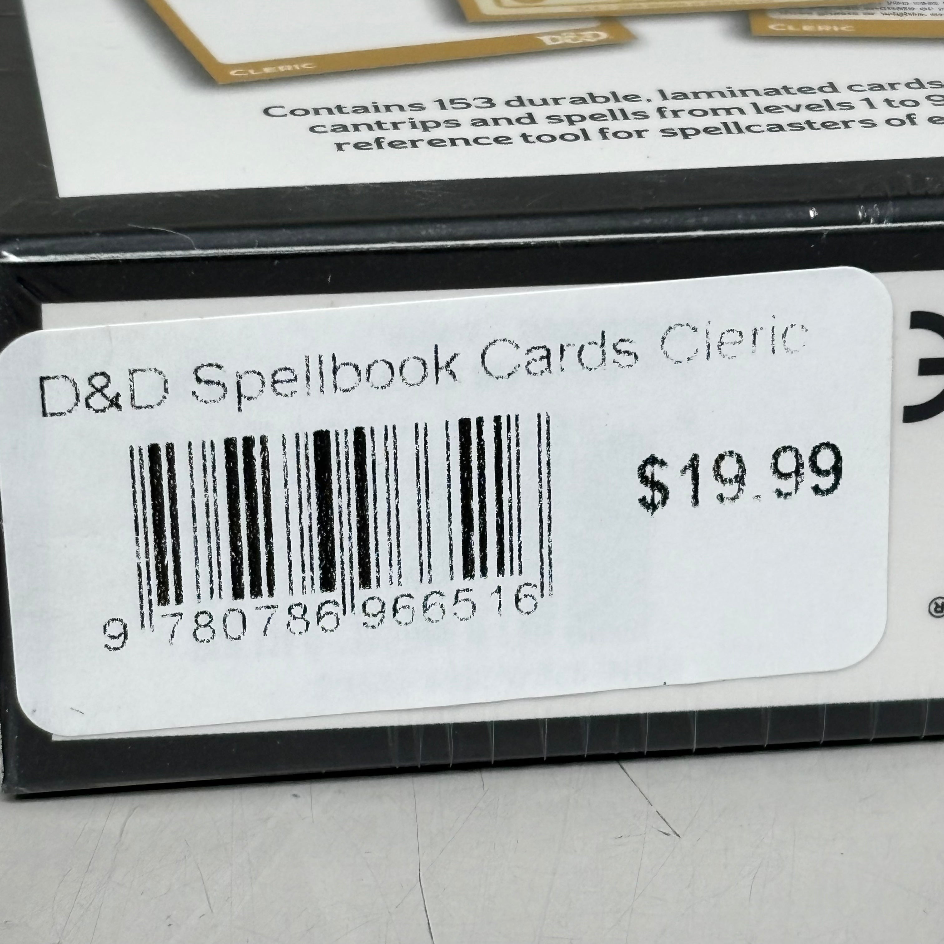 DUNGEONS & DRAGONS Spell Book Cards Cleric 153 Durable Laminated Cards C56660000