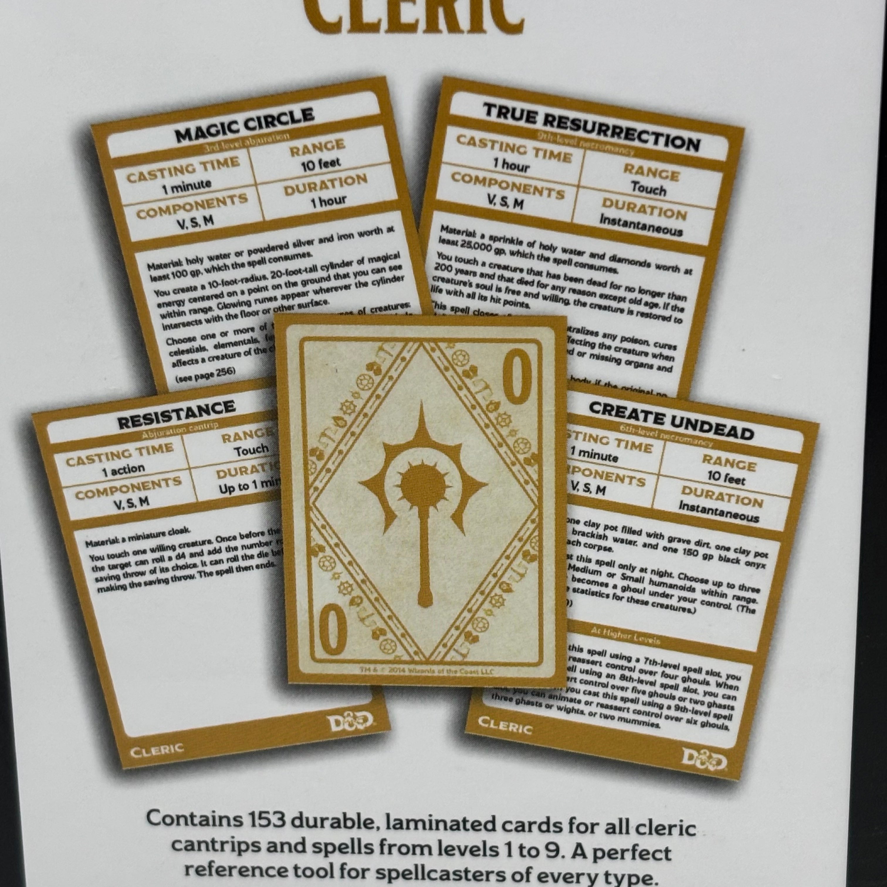 DUNGEONS & DRAGONS Spell Book Cards Cleric 153 Durable Laminated Cards C56660000