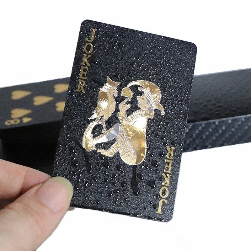 Black and Gold Skull Playing Cards | Luxury Waterproof Poker Deck