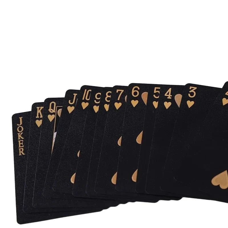 Black and Gold Skull Playing Cards | Luxury Waterproof Poker Deck