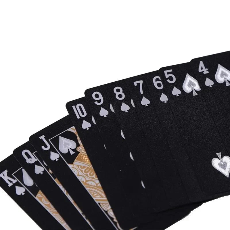 Black and Gold Skull Playing Cards | Luxury Waterproof Poker Deck