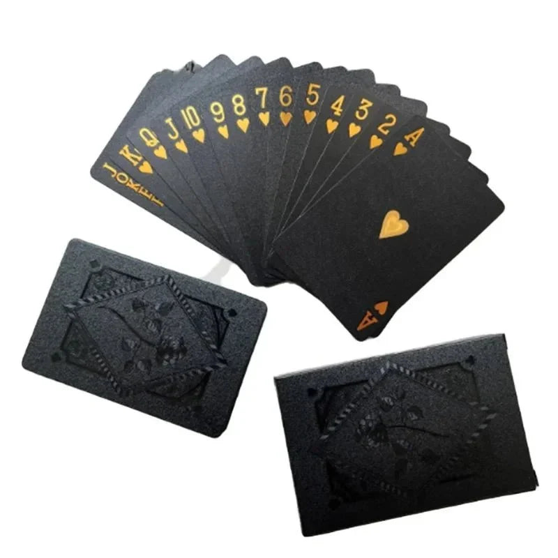 Black and Gold Skull Playing Cards | Luxury Waterproof Poker Deck