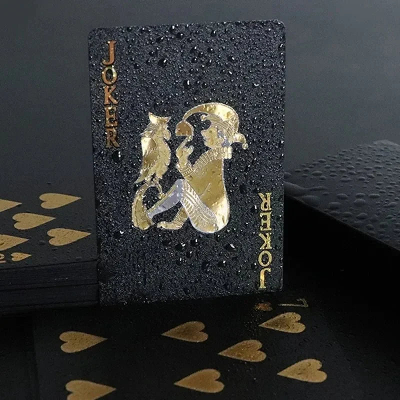 Black and Gold Skull Playing Cards | Luxury Waterproof Poker Deck